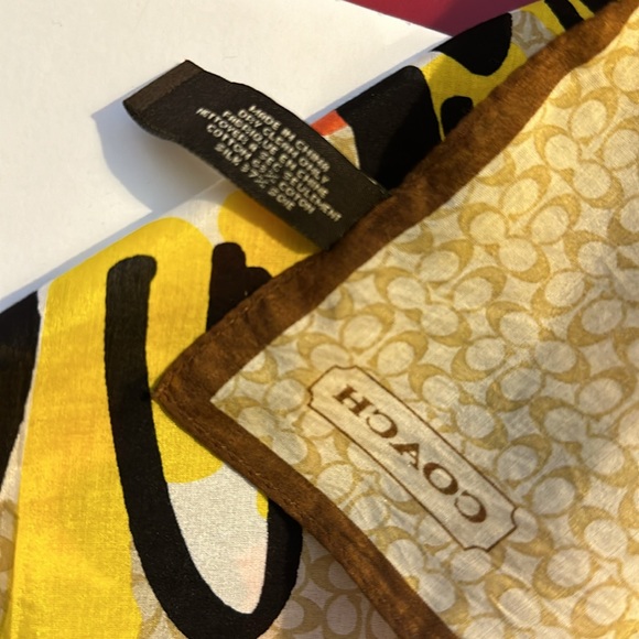 Coach silk and cotton square scarf - Picture 4 of 4